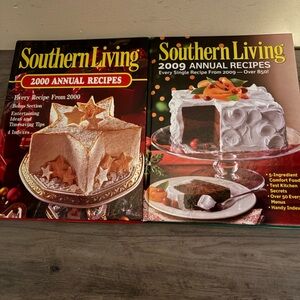 Southern Living Annual Recipes 2000 & 2009 - Red and Black Covers